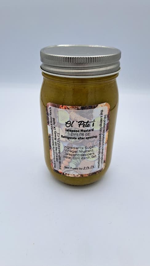 NaturesComeback Bison 055 Ol' Pete's Jalapeno Mustard, Pint