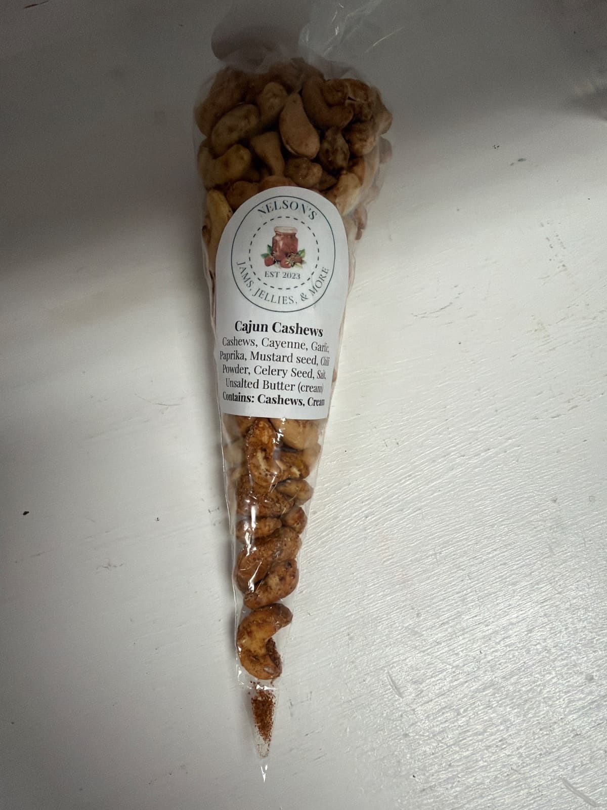 Cajun Cashews, 1/2 Pound