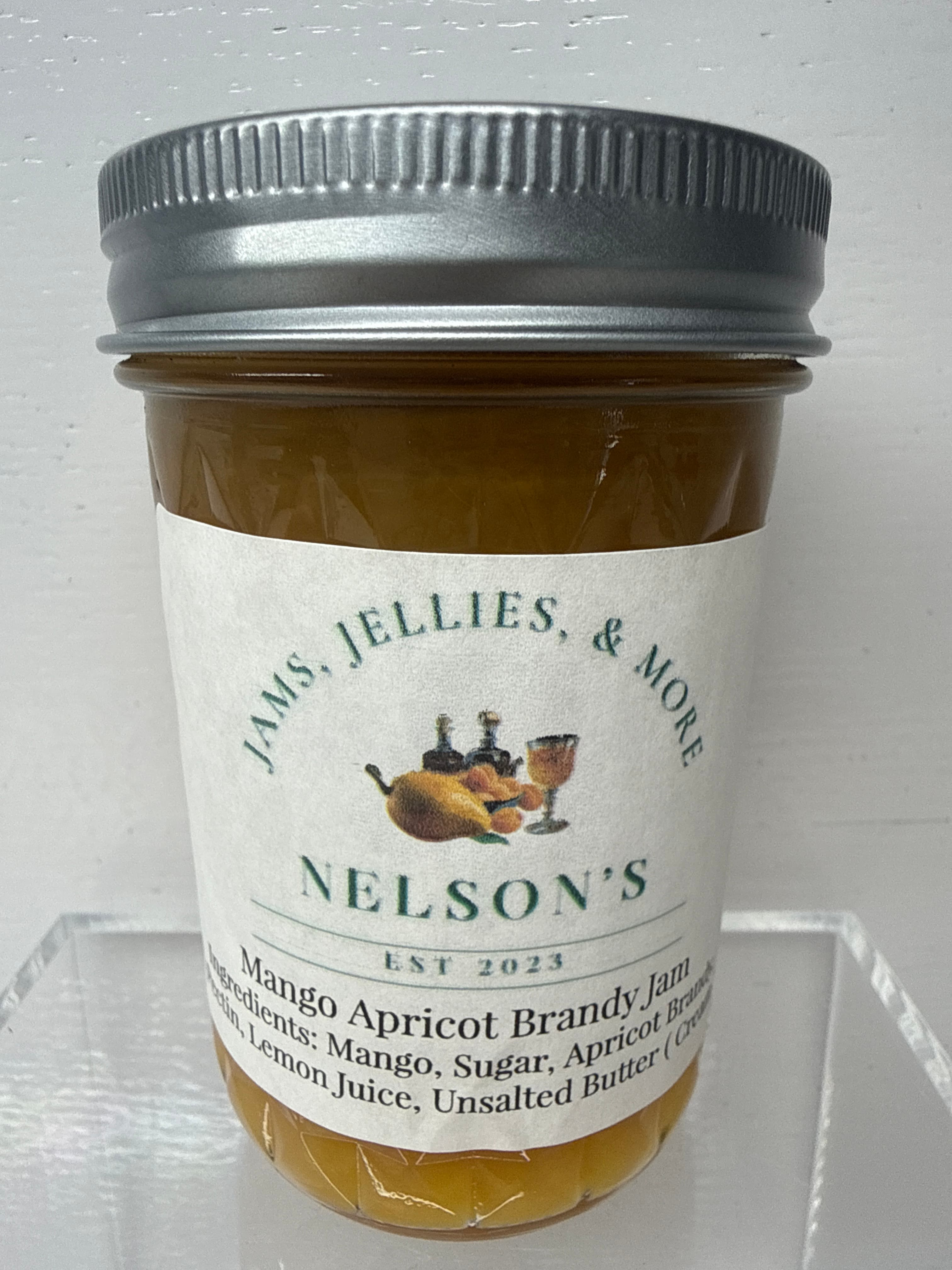 Mango Apricot Brandy Jam, 1/2 Pint