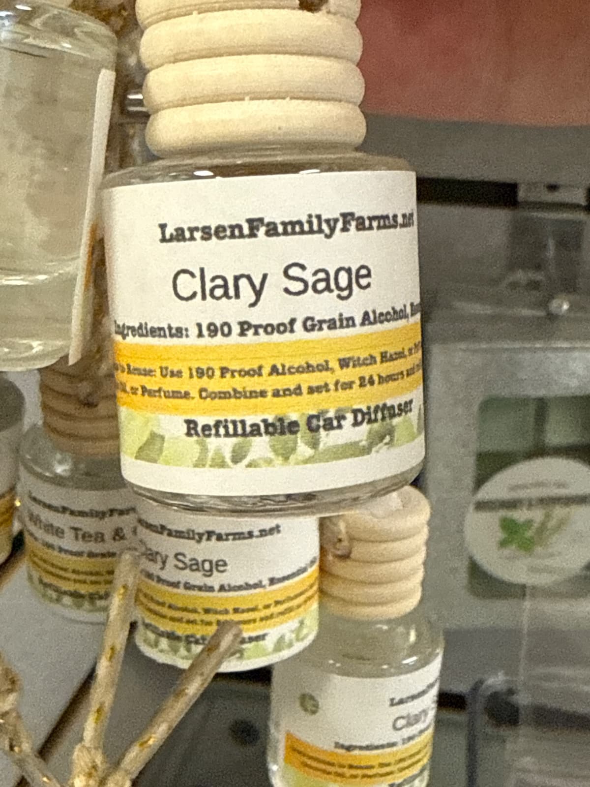 Clary Sage Refillable Essential Oil Car Diffusers