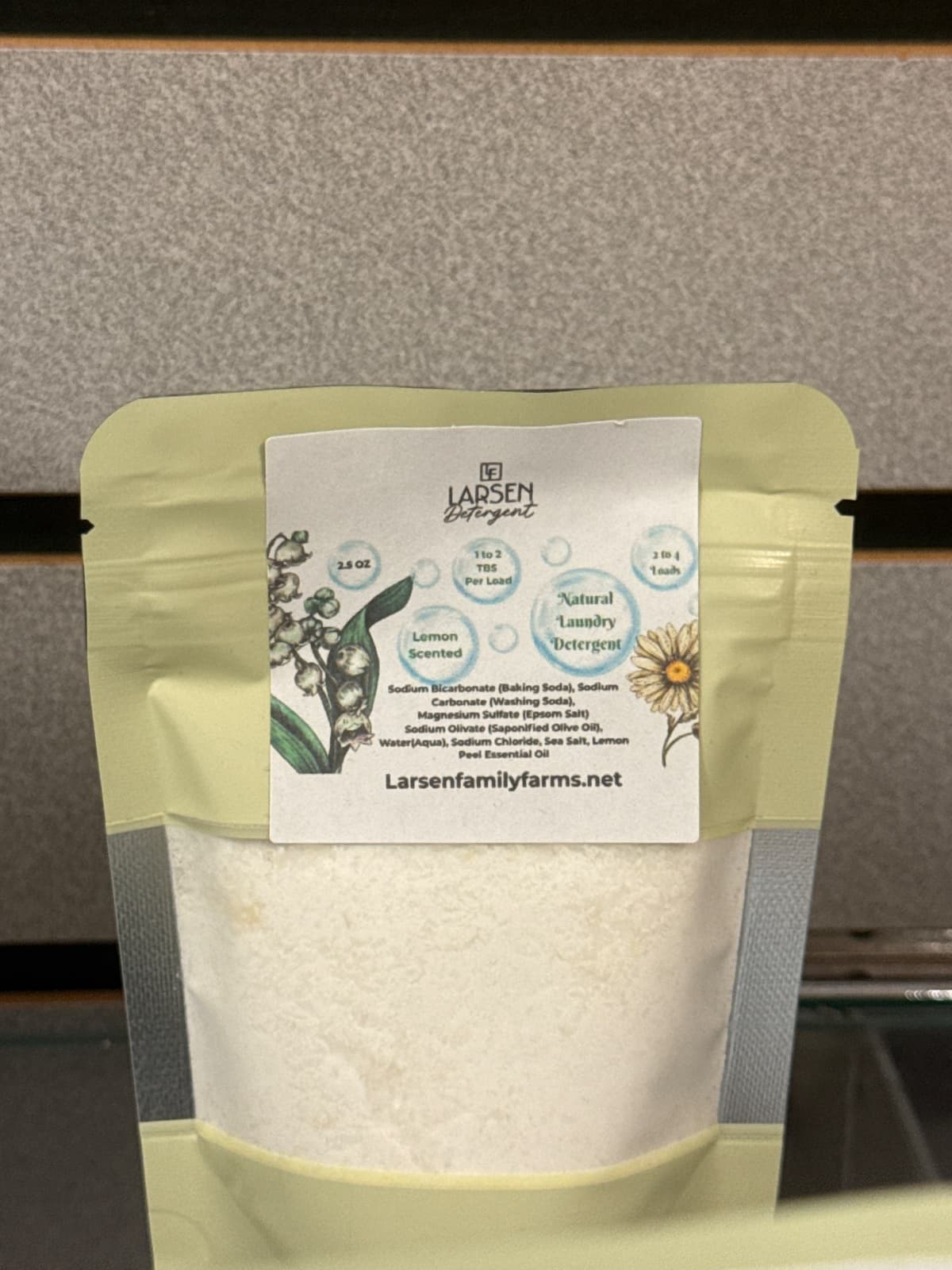Lemon Scented Bag Sample Size Laundry Detergent, 2.5 OZ