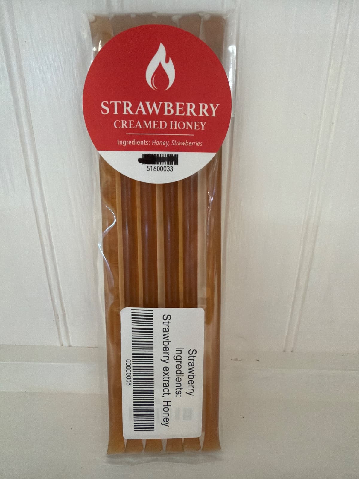 6 Pack Strawberry Honey Sticks